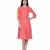 Women's Round Neck Georgette Party/ Casual Dress in Peach