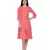 Women's Round Neck Georgette Party/ Casual Dress in Peach