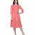 Women's Round Neck Georgette Party/ Casual Dress in Peach