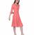 Women's Round Neck Georgette Party/ Casual Dress in Peach