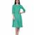 Women's Round Neck Georgette Party/ Casual Dress in Spring Green