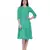 Women's Round Neck Georgette Party/ Casual Dress in Spring Green