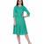 Women's Round Neck Georgette Party/ Casual Dress in Spring Green