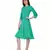 Women's Round Neck Georgette Party/ Casual Dress in Spring Green