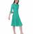 Women's Round Neck Georgette Party/ Casual Dress in Spring Green