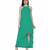 Women's Halter Neck Ruffle Drape Georgette Party/ Evening Gown in Spring Green