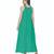 Women's Halter Neck Ruffle Drape Georgette Party/ Evening Gown in Spring Green