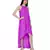 Women's Halter Neck Ruffle Drape Georgette Party/ Evening Gown in Mauve