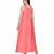 Women's Halter Neck Ruffle Drape Georgette Party/ Evening Gown in Peach