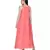 Women's Halter Neck Ruffle Drape Georgette Party/ Evening Gown in Peach