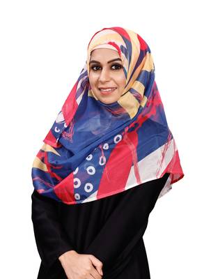 Women's Multi Color Printed BSY Magic Fabric Scarf Hijab Dupatta 1