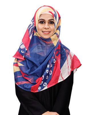 Women's Multi Color Printed BSY Magic Fabric Scarf Hijab Dupatta 3