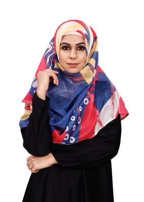 Women's Multi Color Printed BSY Magic Fabric Scarf Hijab Dupatta 4