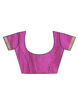 Purple Woven Design Jute Silk Saree With Blouse Piece 3