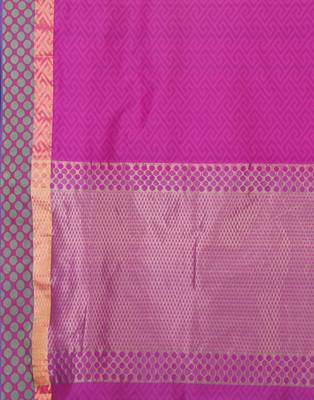 CLASSICATE from the house of The Chennai Silks  Women's Purple Dharmavaram Silk Saree With Blouse 3