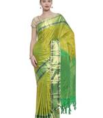 CLASSICATE from the house of The Chennai Silks  Women's Green Kanjivaram Silk Saree With Blouse