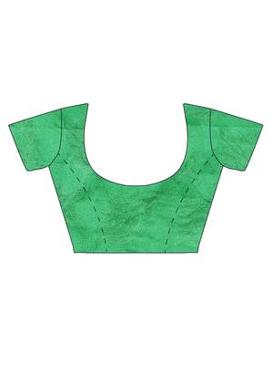 CLASSICATE from the house of The Chennai Silks  Women's Green Kanjivaram Silk Saree With Blouse 3