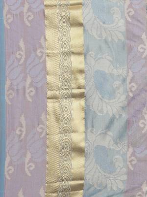 CLASSICATE from the house of The Chennai Silks  Women's Beige Kanjivaram Silk Saree With Blouse 2