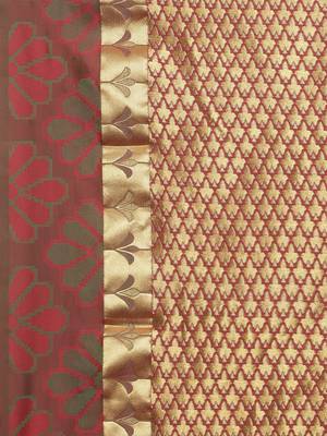 CLASSICATE from the house of The Chennai Silks  Women's Red Kanjivaram Silk Saree With Blouse 2