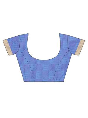 CLASSICATE from the house of The Chennai Silks  Women's Blue Kanjivaram Silk Saree With Blouse 3