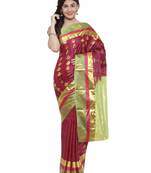 CLASSICATE from the house of The Chennai Silks  Women's Purple Kanjivaram Silk Saree With Blouse