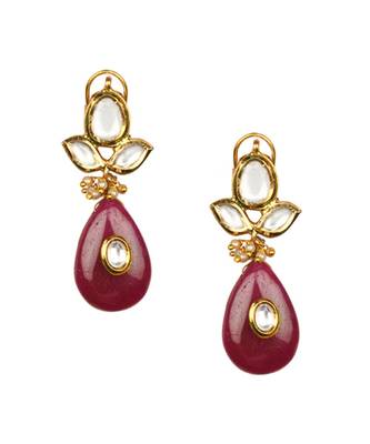 Adore Red Kundan Earrings 2