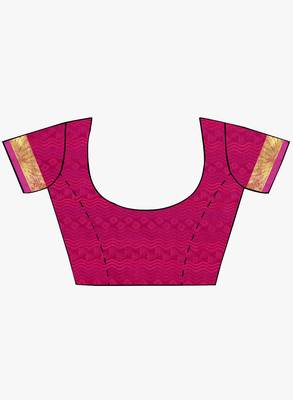 CLASSICATE from the house of The Chennai Silks  Women's Orange Kanjivaram Silk Saree With Blouse 5