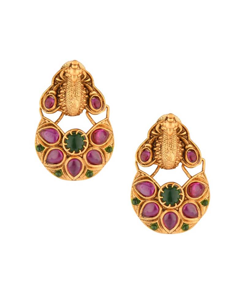 Divine Decadence Red & Gold Earrings