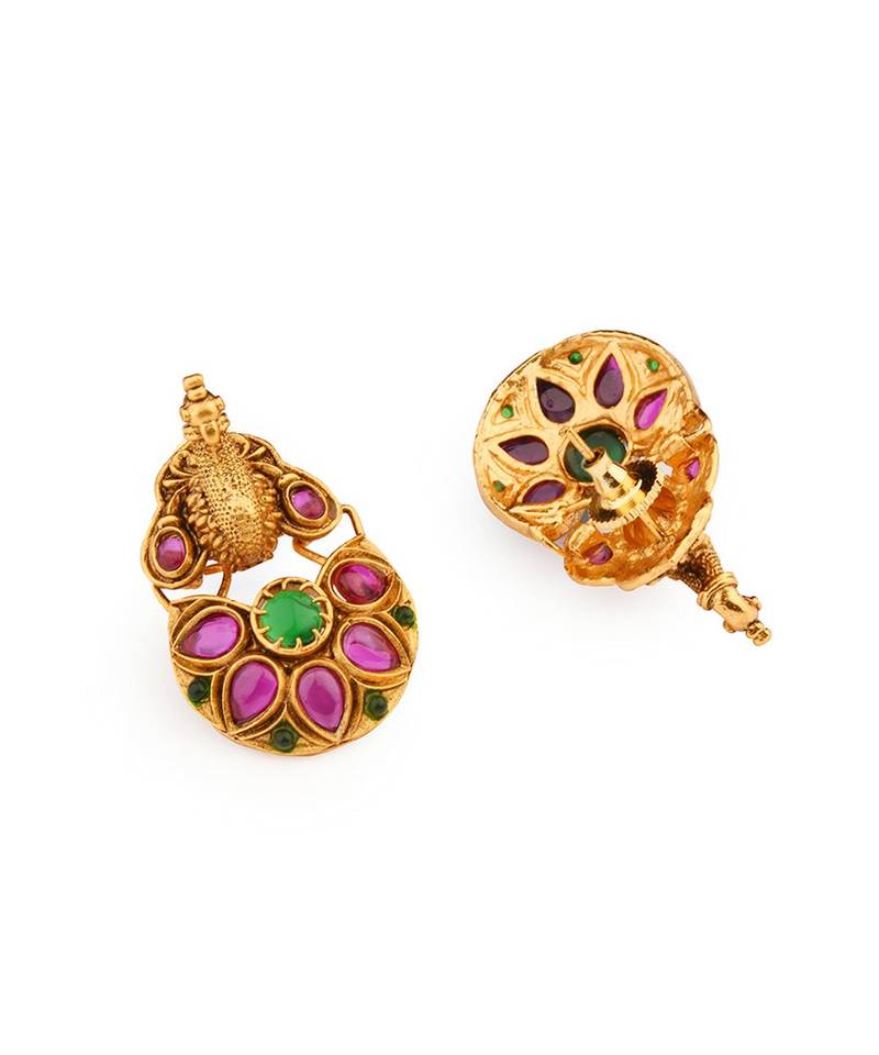 Divine Decadence Red & Gold Earrings