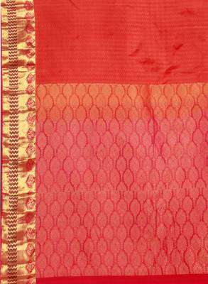 CLASSICATE from the house of The Chennai Silks  Women's Red Kanjivaram Silk Saree With Blouse 4