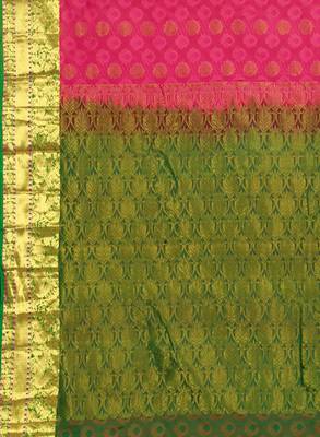 CLASSICATE from the house of The Chennai Silks  Women's Red Kanjivaram Silk Saree With Blouse 4