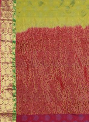 CLASSICATE from the house of The Chennai Silks  Women's Green Kanjivaram Silk Saree With Blouse 4