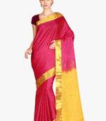 CLASSICATE from the house of The Chennai Silks  Women's Pink Kanjivaram Silk Saree With Blouse