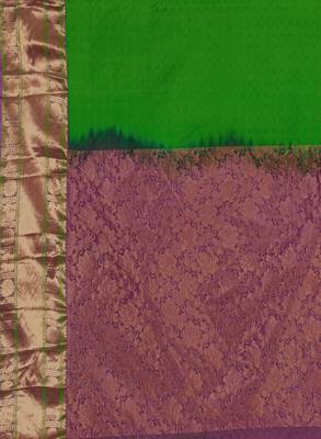 CLASSICATE from the house of The Chennai Silks  Women's Green Kanjivaram Silk Saree With Blouse 4