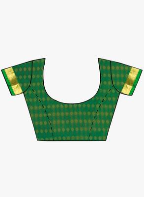 CLASSICATE from the house of The Chennai Silks  Women's Orange Kanjivaram Silk Saree With Blouse 5