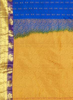 CLASSICATE from the house of The Chennai Silks  Women's Blue Kanjivaram Silk Saree With Blouse 4