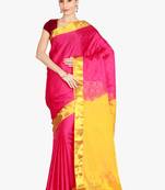 CLASSICATE from the house of The Chennai Silks  Women's Pink Kanjivaram Silk Saree With Blouse