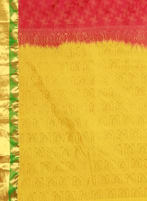 CLASSICATE from the house of The Chennai Silks  Women's Red Kanjivaram Silk Saree With Blouse 4