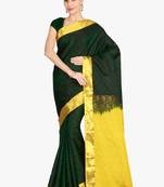 CLASSICATE from the house of The Chennai Silks  Women's Green Kanjivaram Silk Saree With Blouse