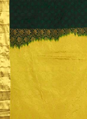 CLASSICATE from the house of The Chennai Silks  Women's Green Kanjivaram Silk Saree With Blouse 4