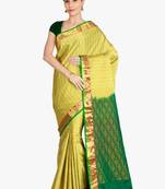 CLASSICATE from the house of The Chennai Silks  Women's Green Kanjivaram Silk Saree With Blouse