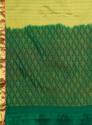 CLASSICATE from the house of The Chennai Silks  Women's Green Kanjivaram Silk Saree With Blouse 4