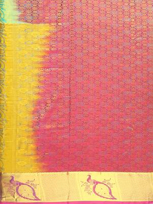 CLASSICATE from the house of The Chennai Silks  Women's Green Dharmavaram Silk Saree With Blouse 4