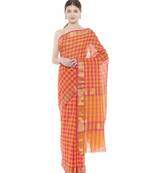 CLASSICATE from the house of The Chennai Silks  Women's Multicolor Chettinad Cotton Saree With Blouse
