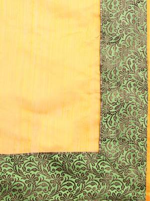 CLASSICATE from the house of The Chennai Silks  Women's Yellow Chanderi Cotton Saree With Blouse 4
