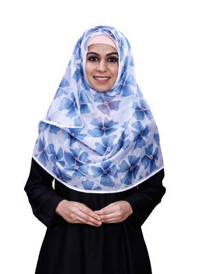 Women's Daily Wear Floral Printed BSY Magic Fabric Scarf Hijab 1