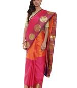 CLASSICATE from the house of The Chennai Silks  Women's Multicolor Dharmavaram Silk Saree With Blouse