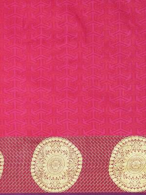 CLASSICATE from the house of The Chennai Silks  Women's Multicolor Dharmavaram Silk Saree With Blouse 3