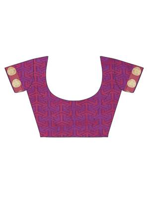 CLASSICATE from the house of The Chennai Silks  Women's Multicolor Dharmavaram Silk Saree With Blouse 5