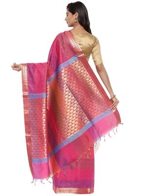 CLASSICATE from the house of The Chennai Silks  Women's Multicolor Silk Cotton Saree With Blouse 2